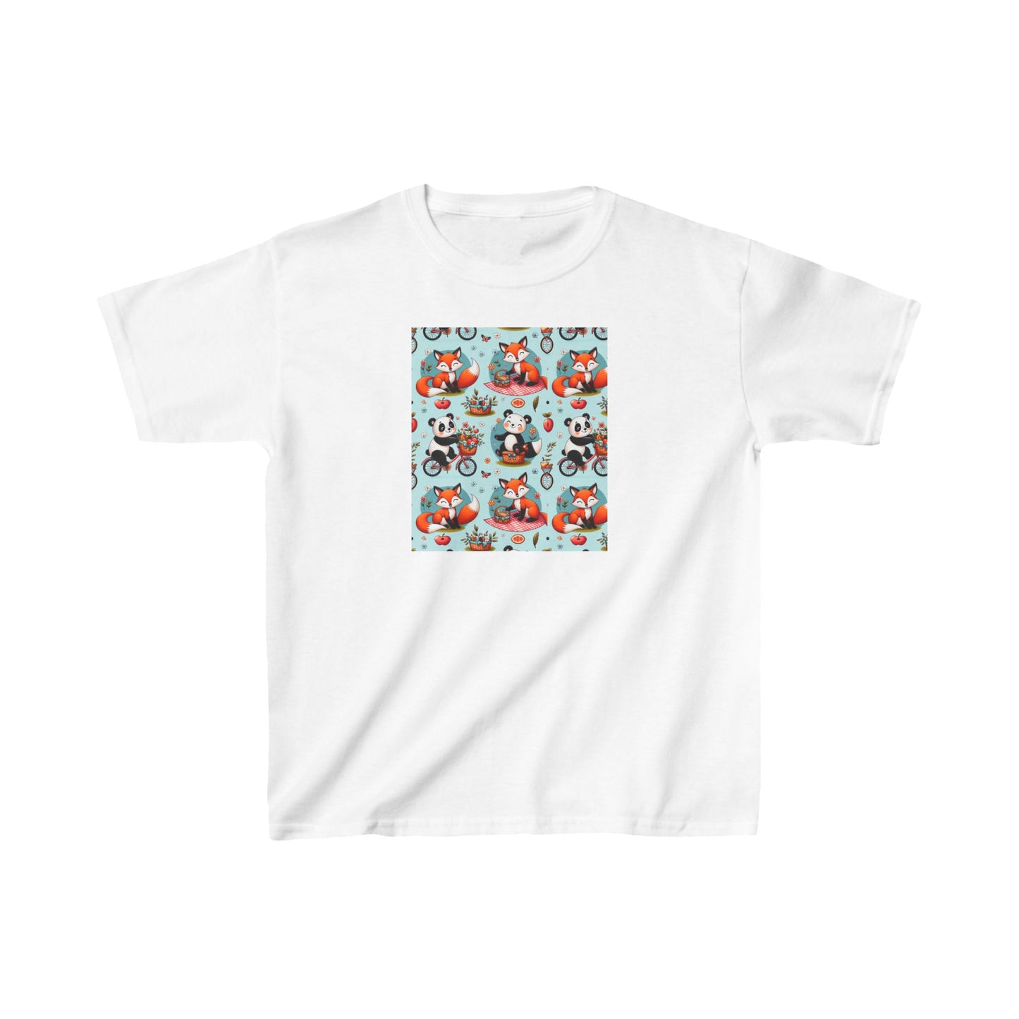 Whimsical Kids Cotton Tee - Fun Animal Print for Playful Adventures