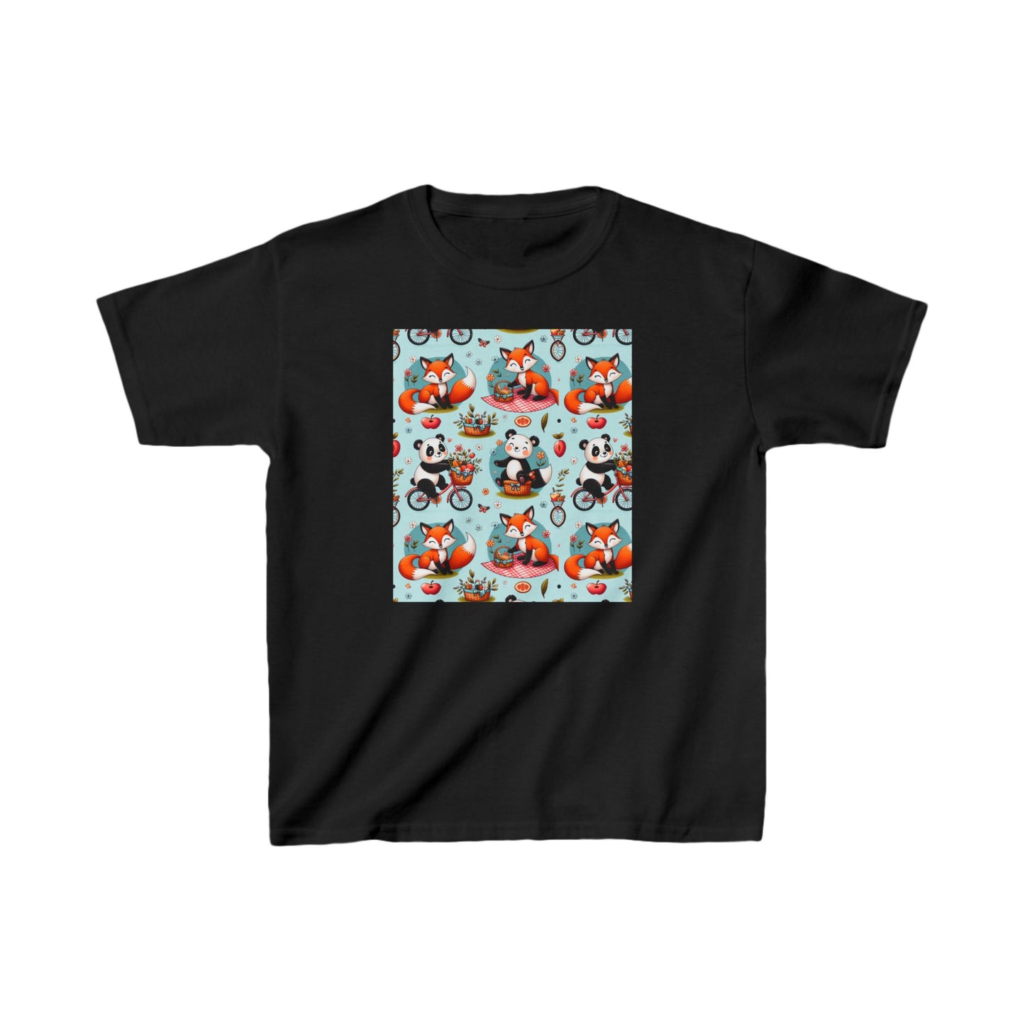 Whimsical Kids Cotton Tee - Fun Animal Print for Playful Adventures