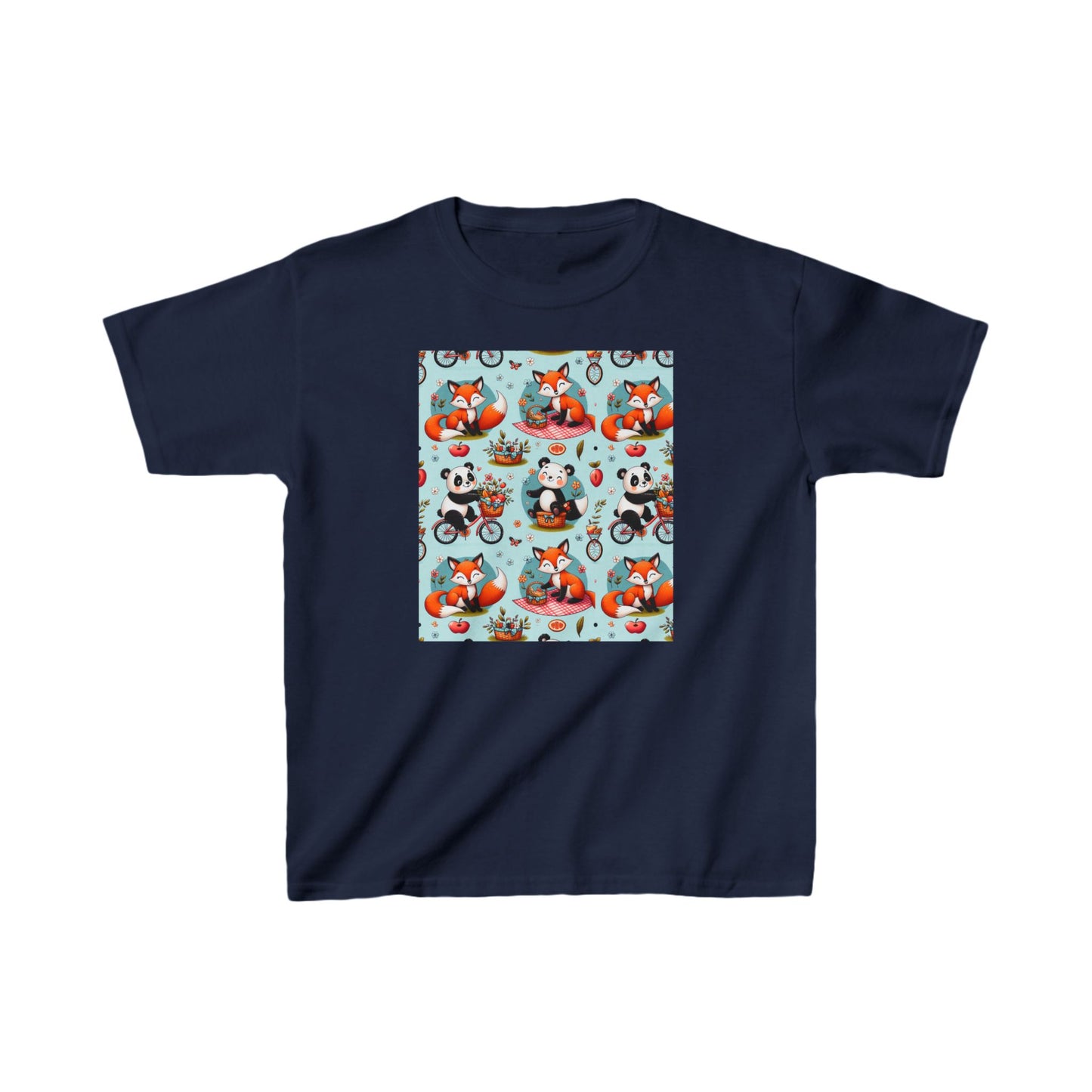 Whimsical Kids Cotton Tee - Fun Animal Print for Playful Adventures
