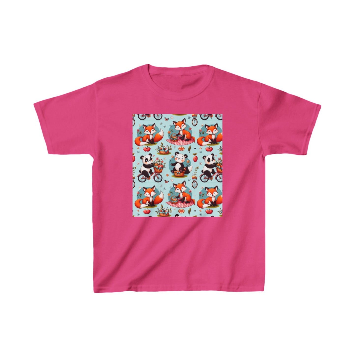 Whimsical Kids Cotton Tee - Fun Animal Print for Playful Adventures